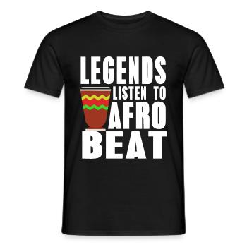 Legends listen to Afrobeat - Männer T-Shirt - Schwarz - Vorne - AI Model Male 178 light (178cm)