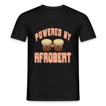 Powered by afrobeat - Männer T-Shirt - Schwarz - Vorne - AI Model Male 178 light (178cm)