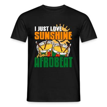 I just love sunshine and afrobeat - Männer T-Shirt - Schwarz - Vorne - AI Model Male 178 light (178cm)