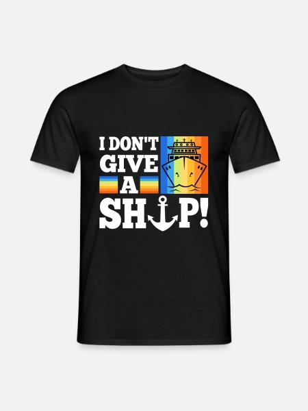 I don't give a ship - Men's T-Shirt - black