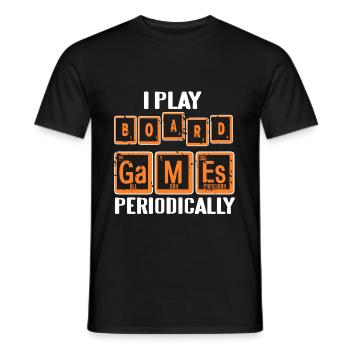 I play board games periodically - Men's T-Shirt - black - Front - AI Model Male 178 light (178cm)