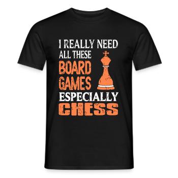 J’ai vraiment besoin de tous ces jeux de société en particulier - T-shirt homme - noir - Devant - AI Model Male 178 light (178cm)