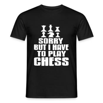 Désolé mais je dois jouer aux échecs - T-shirt homme - noir - Devant - AI Model Male 178 light (178cm)