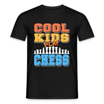 Cool kids play Chess - Männer T-Shirt - Schwarz - Vorne - AI Model Male 178 light (178cm)