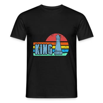 Chess - King - Men's T-Shirt - black - Front - AI Model Male 178 light (178cm)