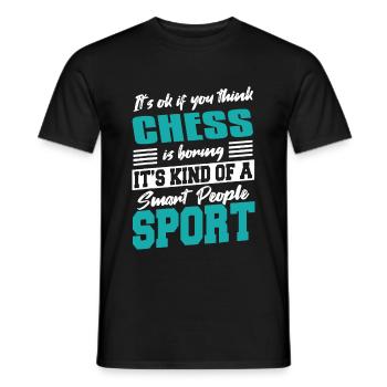 Les échecs sont une sorte de sport de personnes intelligentes - T-shirt homme - noir - Devant - AI Model Male 178 light (178cm)