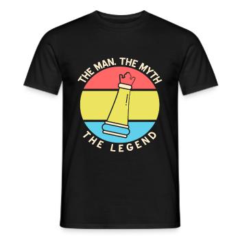 The man the myth the legend - Männer T-Shirt - Schwarz - Vorne - AI Model Male 178 light (178cm)