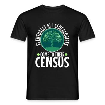 Finalement, tous les généalogistes viennent à leur recensement - T-shirt homme - noir - Devant - AI Model Male 178 light (178cm)