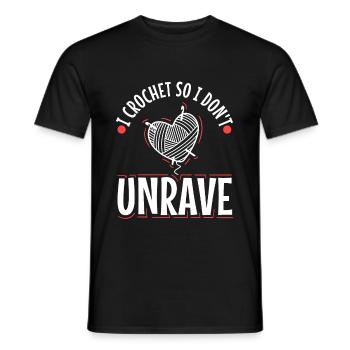 I crochet so I don't unravel - Men's T-Shirt - black - Front - AI Model Male 178 light (178cm)