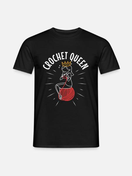 Crochet queen - Men's T-Shirt - black