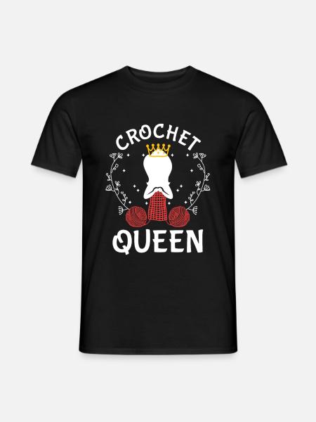 Crochet queen - Men's T-Shirt - black