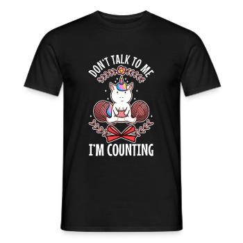 Don't Talk To Me I'm Counting - Männer T-Shirt - Schwarz - Vorne - AI Model Male 178 light (178cm)