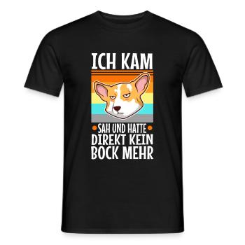 Ich kam sah und hatte direkt keinen bock mehr - Männer T-Shirt - Schwarz - Vorne - AI Model Male 178 light (178cm)