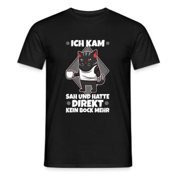 Ich kam sah und hatte direkt keinen bock mehr - Männer T-Shirt - Schwarz - Vorne - AI Model Male 178 light (178cm)