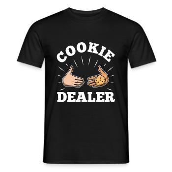 Cookie dealer - Men's T-Shirt - black - Front - AI Model Male 178 light (178cm)