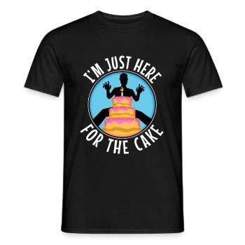 Im just here for the cake wedding - Männer T-Shirt - Schwarz - Vorne - AI Model Male 178 light (178cm)