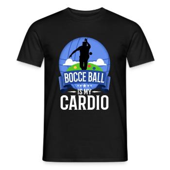 Bocce is my cardio - Men's T-Shirt - black - Front - AI Model Male 178 light (178cm)