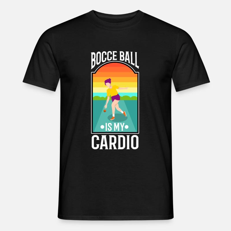 Bocce is my cardio - Männer T-Shirt - Schwarz