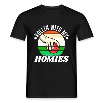 Rollin with my homies Bocce Ball - Männer T-Shirt - Schwarz - Vorne - AI Model Male 178 light (178cm)