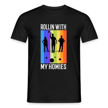 Rollin with my homies Bocce Ball - Männer T-Shirt - Schwarz - Vorne - AI Model Male 178 light (178cm)