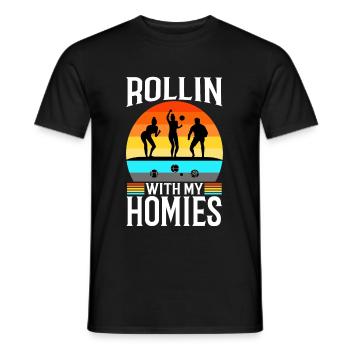 Rollin with my homies Bocce Ball - Männer T-Shirt - Schwarz - Vorne - AI Model Male 178 light (178cm)
