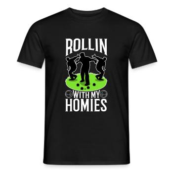 Rollin with my homies Bocce Ball - Männer T-Shirt - Schwarz - Vorne - AI Model Male 178 light (178cm)