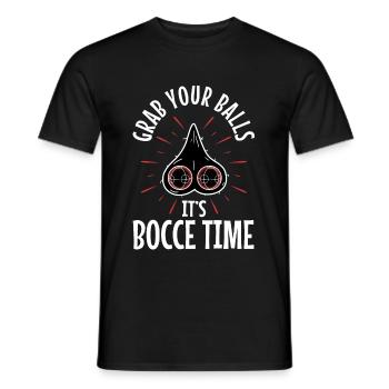 Grab your balls its bocce time - Men's T-Shirt - black - Front - AI Model Male 178 light (178cm)