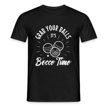 Grab your balls its bocce time - Men's T-Shirt - black - Front - AI Model Male 178 light (178cm)
