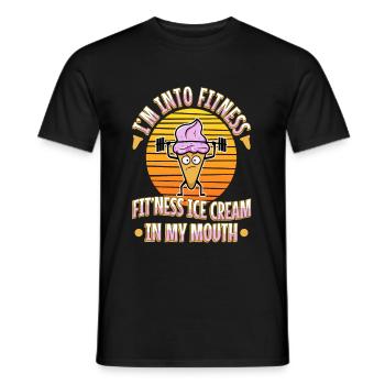 Im into fitness ice cream - Men's T-Shirt - black - Front - AI Model Male 178 light (178cm)