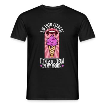 Im into fitness ice cream - Männer T-Shirt - Schwarz - Vorne - AI Model Male 178 light (178cm)