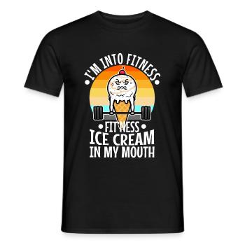 Im into fitness ice cream - Männer T-Shirt - Schwarz - Vorne - AI Model Male 178 light (178cm)