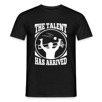 The Talent has arrived cornhole - Men's T-Shirt - black - Front - AI Model Male 178 light (178cm)