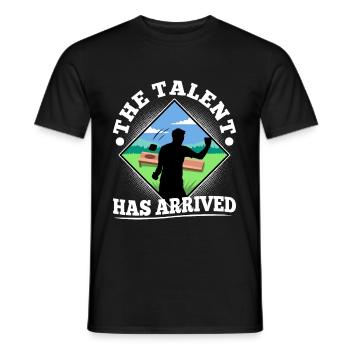 The Talent has arrived cornhole - Men's T-Shirt - black - Front - AI Model Male 178 light (178cm)