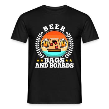 Cornhole - Sacs et planches de bière - T-shirt homme - noir - Devant - AI Model Male 178 light (178cm)