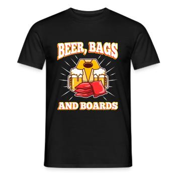 Cornhole - Beer Bags and Boards - Männer T-Shirt - Schwarz - Vorne - AI Model Male 178 light (178cm)