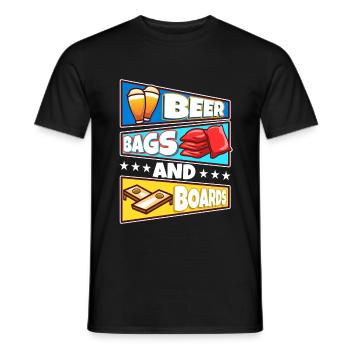 Cornhole - Beer Bags and Boards - Männer T-Shirt - Schwarz - Vorne - AI Model Male 178 light (178cm)