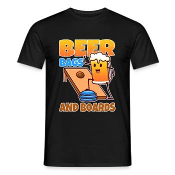 Cornhole - Sacs et planches à bière - T-shirt homme - noir - Devant - AI Model Male 178 light (178cm)