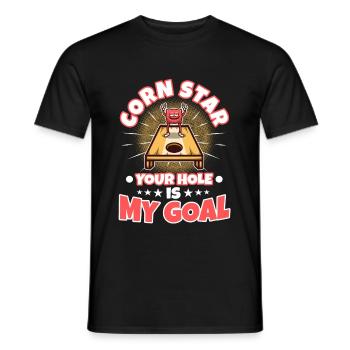 Corn star ton trou est mon objectif - T-shirt homme - noir - Devant - AI Model Male 178 light (178cm)