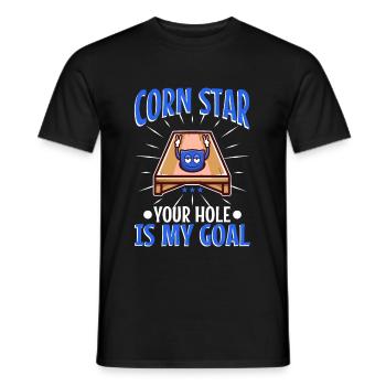 Corn star ton trou est mon objectif - T-shirt homme - noir - Devant - AI Model Male 178 light (178cm)
