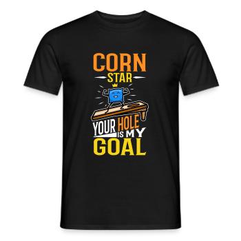 Corn star ton trou est mon objectif - T-shirt homme - noir - Devant - AI Model Male 178 light (178cm)
