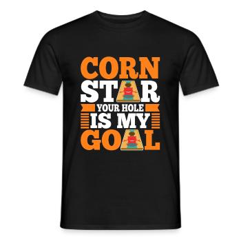 Corn star ton trou est mon objectif - T-shirt homme - noir - Devant - AI Model Male 178 light (178cm)