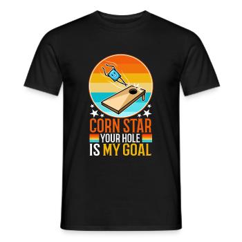 Corn star ton trou est mon objectif - T-shirt homme - noir - Devant - AI Model Male 178 light (178cm)