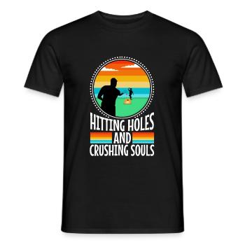 Hitting Holes and Crushing Souls - Männer T-Shirt - Schwarz - Vorne - AI Model Male 178 light (178cm)