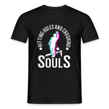 Hitting Holes and Crushing Souls - Männer T-Shirt - Schwarz - Vorne - AI Model Male 178 light (178cm)
