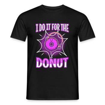 Je le fais pour les beignets - T-shirt homme - noir - Devant - AI Model Male 178 light (178cm)