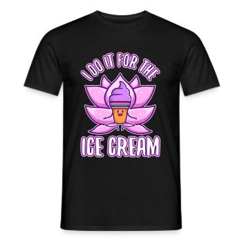 Je le fais pour la crème glacée - T-shirt homme - noir - Devant - AI Model Male 178 light (178cm)