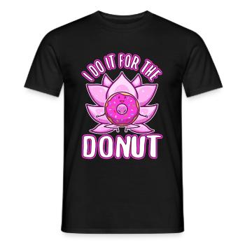 Je le fais pour les beignets - T-shirt homme - noir - Devant - AI Model Male 178 light (178cm)