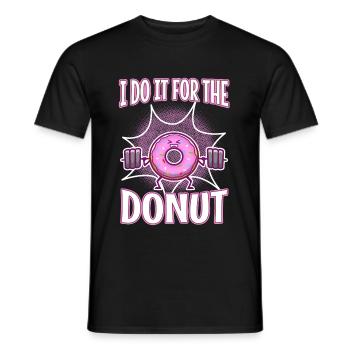 Je le fais pour les beignets - T-shirt homme - noir - Devant - AI Model Male 178 light (178cm)