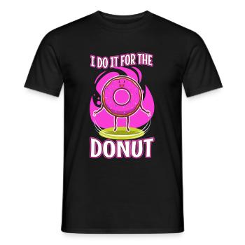I do it for the Donuts - Men's T-Shirt - black - Front - AI Model Male 178 light (178cm)