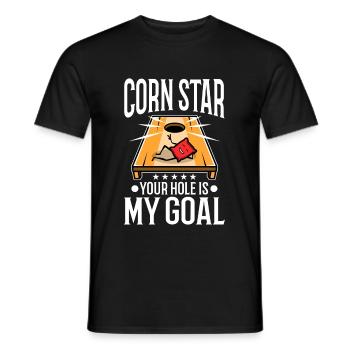 Corn star ton trou est mon objectif - T-shirt homme - noir - Devant - AI Model Male 178 light (178cm)
